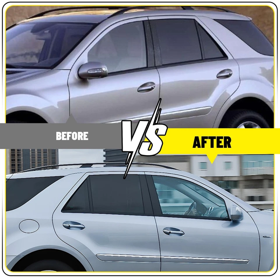 6 piezas postes de pilar puerta ventana moldura para Mercedes Benz ML350 ML550 W164 2006-2011 Foto 4 de 4