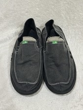 Sanuk Mens Size 9 Gray Charcoal Slip On Shoes Sandals Beach Comfort Casual