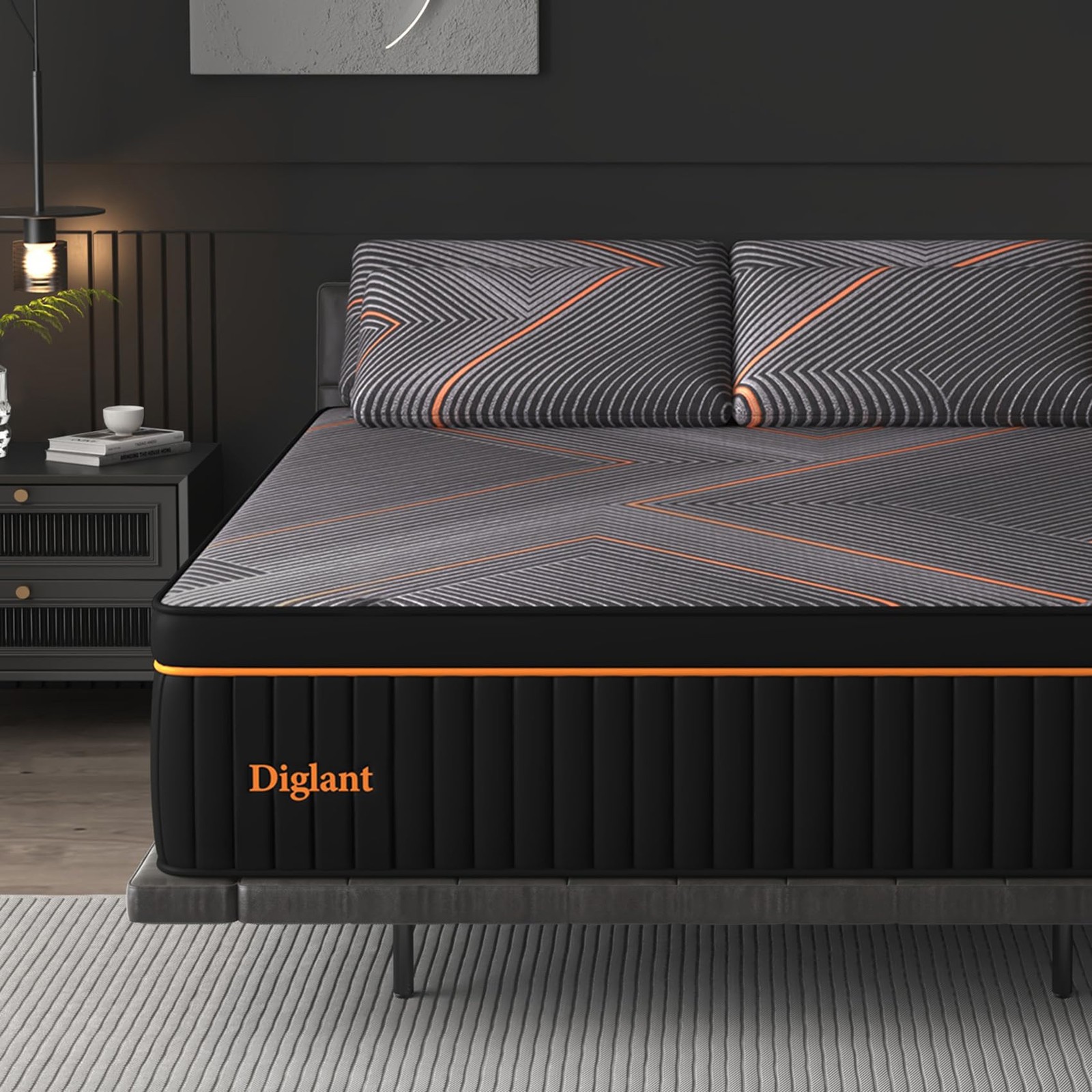 Queen Mattress, 14 Inch Plush Hybrid Mattress, Soft Memory F