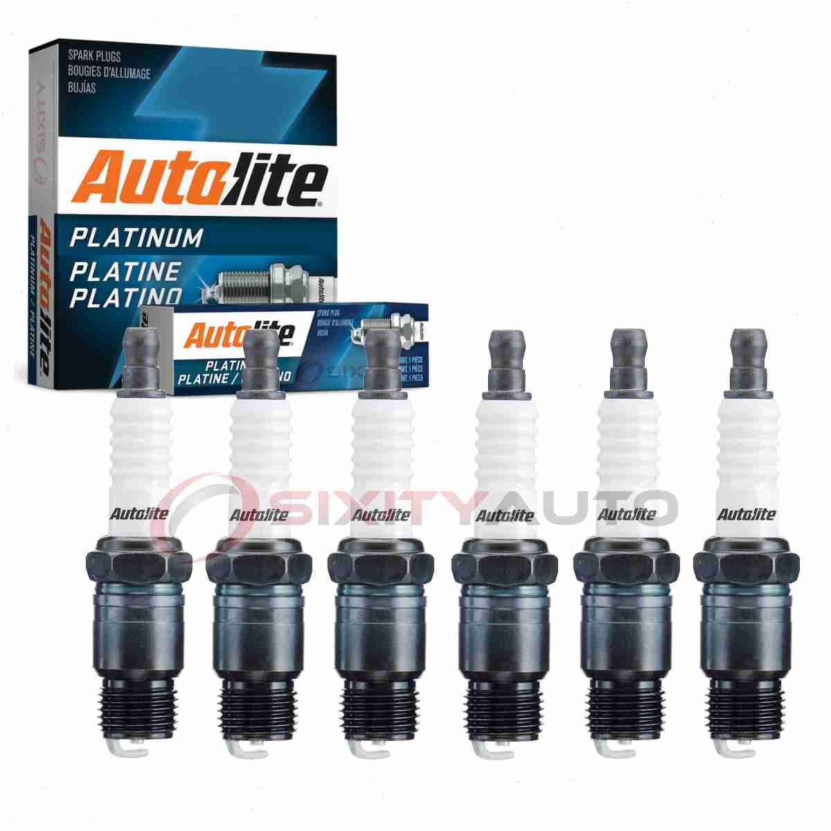 6 pc Autolite Platinum Spark Plugs for 1975-1978 GMC P35 4.8L L6 Ignition ss
