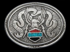 NF06174 VINTAGE 1986  RIDE TO LIVE - LIVE TO RIDE  MOTORCYCLE PEWTER BUCKLE