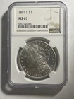 1881-S Morgan Silver Dollar NGC MS63 $1 Brilliant Uncirculated