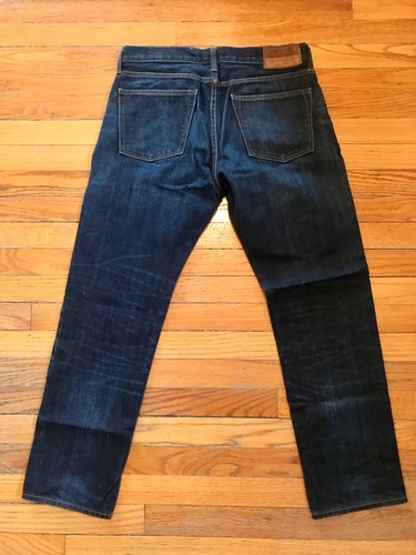 J.Crew 770 Jeans Kaihara Japonais Jambe Droite Denim Jeans Bleu Homme 32x30 #623 - Photo 8/10