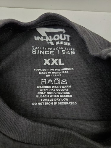 In-N-Out Burger Utah Sunset Palm Trees Black Shirt Size XXL - Picture 5 of 5