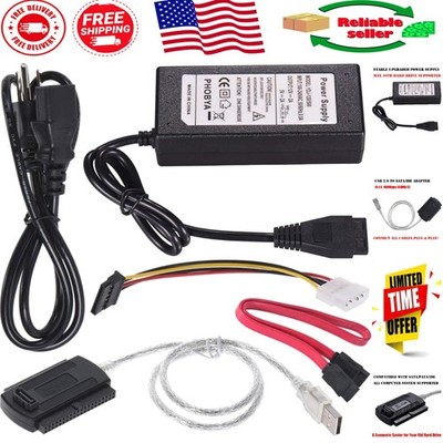 SATA/PATA/IDE USB 2.0 Adapter - Plug & Play for Easy Data Recovery & Expansion