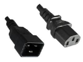 MicroConnect PE030620 Power Cable – 2m Black C13 to C20 Coupler 10A 230V