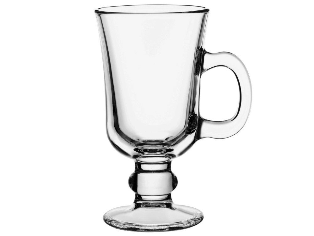 12x Transparent Glasses With Handle Pasabahce Riva Irishcoff 23Cl - Image 4