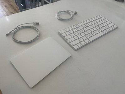Apple A1535 Magic Trackpad + A1644 Keyboard Pair Bluetooth Wireless w/ Cables
