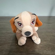 Walt Disney World Plush Lady And The Tramp Bean Bag Dog Pink Bow