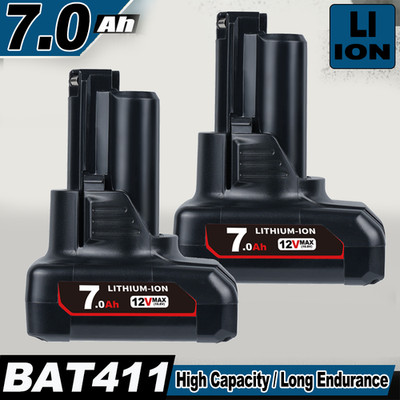 2x 7,0 Ah Lithium Akku für Bosch 10,8V 12V BAT411 BAT411A BAT412A GBA GSR GDR DE