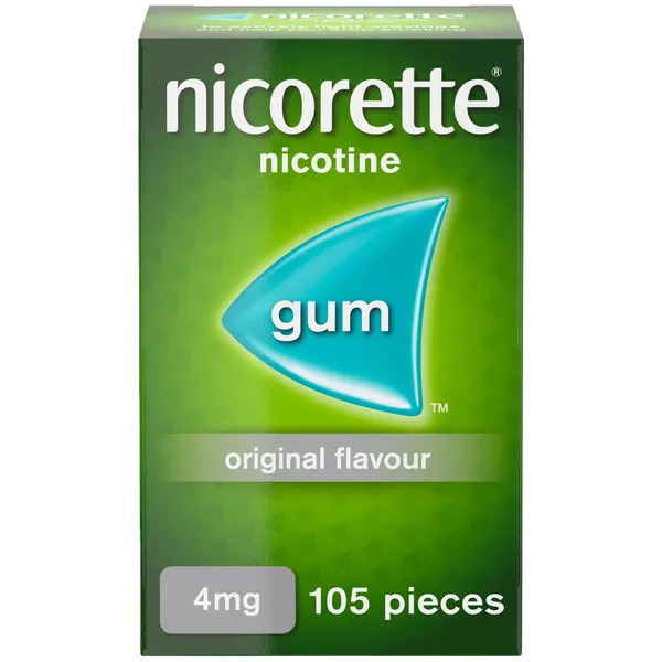 Nicorette Nicotine Gum 4mg Original Flavour | 6 X 105 = 630 Pieces |Quit Smoking