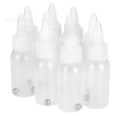 Paint Bottle,10 Pack Airbrush Bottles Jars As picture show, White