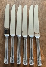 6 Vintage Silver Plated Dinner Table Knives ‘The Silver Gallery’ Sheffield 9.5”
