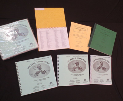 Lot of 8 Different Teaching Braille Books Workbooks, Practice Books etc