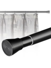 Venwemong 304 Stainless Steel Extendable Shower Curtain Rod No Drill 110-200CM B