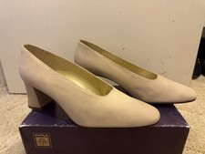 Nine West Vintage Tan Leather Flare Pump Women’s 9.5 Slip-On Heels 90s Style