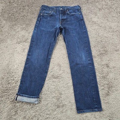 J Crew Jeans Mens 29 (28x29) Selvedge Slim Dark Wash Denim
