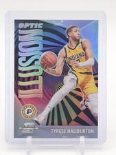 TYRESE HALIBURTON 2023-24 CONTENDERS OPTIC ILLUSION SILVER PRIZM #12 Q5908