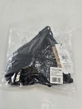 New W/Tags Volcom Women's Standard Simply Solid Tri Bikini Top Size XXL - Black