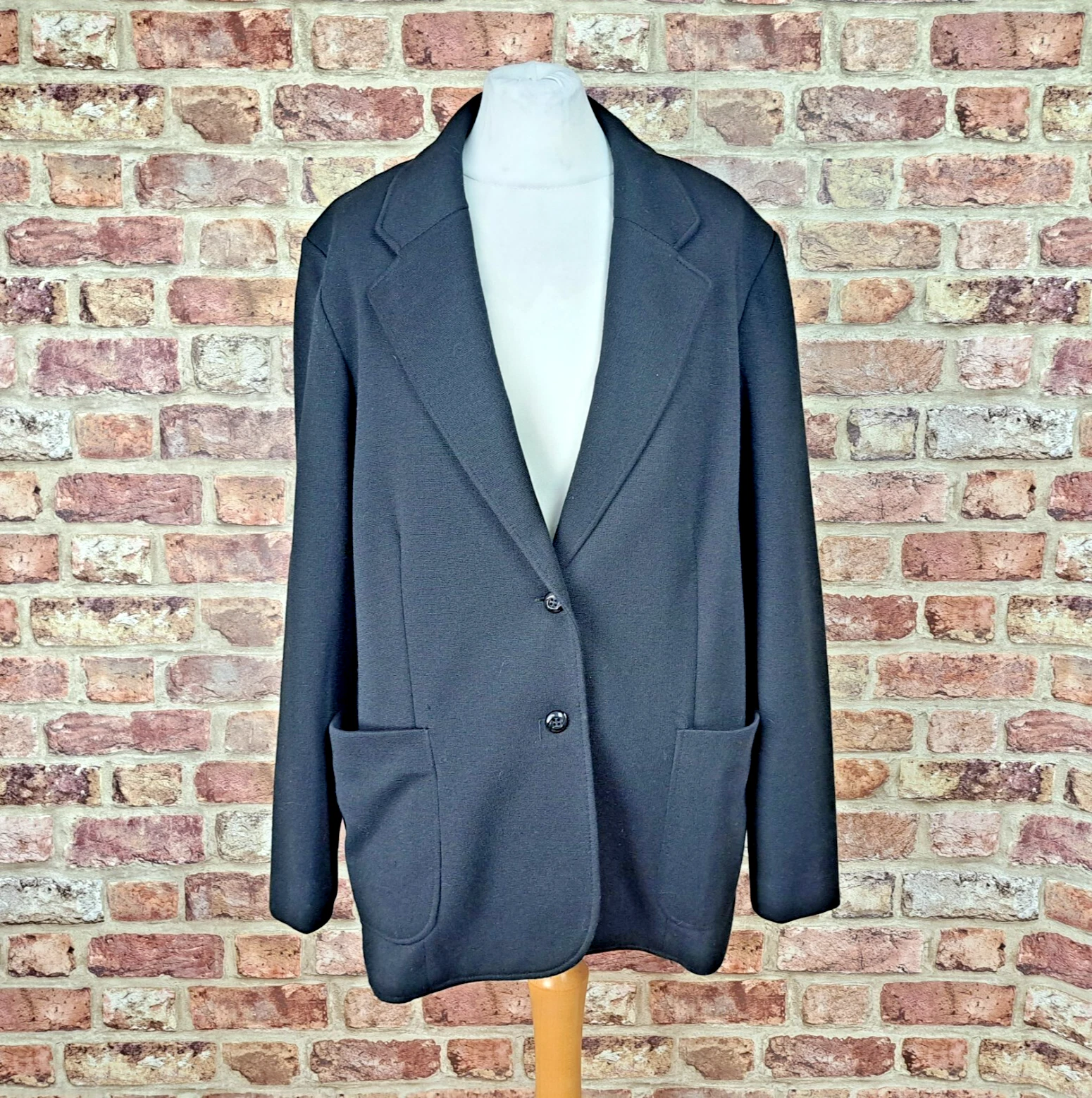 Butte Knit Jacket Blazer Black 18 22 Womens Knitted Slouchy Vintage