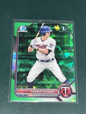 2022 Bowman Draft Chrome SAPPHIRE Tanner Schobel GREEN /50