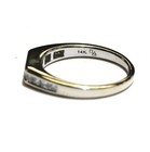 14k white gold .72ct VS H princess diamond channel set wedding band ring 3g 6.25 — photo 3