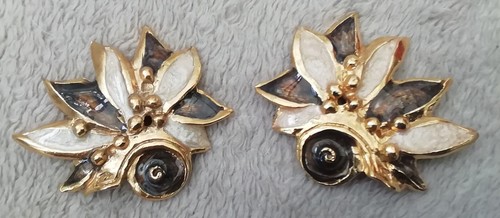 Broche Pendentif Fleur Marguerite Bronze Doré - Création Signée Micris Vintage