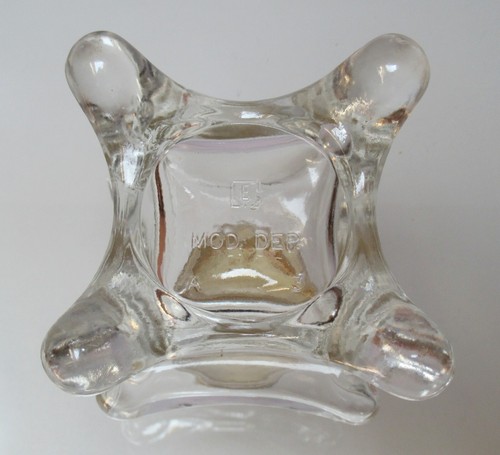 Paire de réservoirs pour encriers anciens en verre métal bouteille d'encre Tardy - Bild 3 von 4