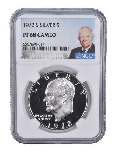 1972 Eisenhower Dollar Type 2 NGC MS62 – Key Variety Philadelphia