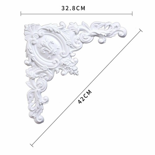 1x Victorian Ornate Decorative PVC Wall Applique Corners Moulding Mold Onlay Art - Picture 13 of 19