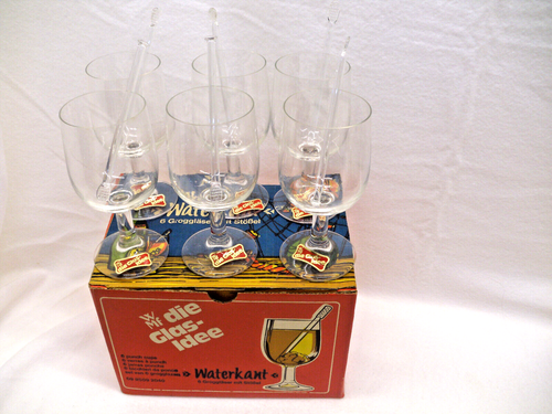 WMF Grogglas mit Stößel 6. Punsch Tee Gläser Glasidee 70er Jahre Vintage in OVP - Bild 7 von 12