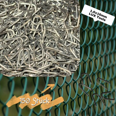 Krampen Verzinkt 1,6x16mm Schlaufen 150 Stück LUX Tools Drahtschlaufen