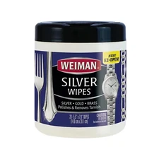 Weiman Jewelry Polish Cleaner, Tarnish Remover Wipes - 20 Count - Use on Silver 