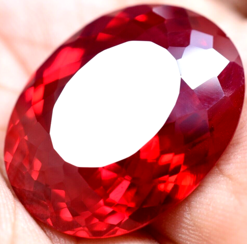 Natural 45.10 Ct Blood Red Ruby Mozambique GGL Certified Loose Gemstone - Picture 5 of 18