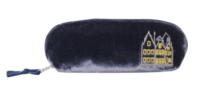 Earth Squared Fair Trade Samt Federmäppchen Navy Castle