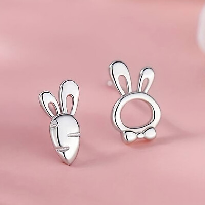Mini 925 Silber Osterhase & Kaninchen Nieten