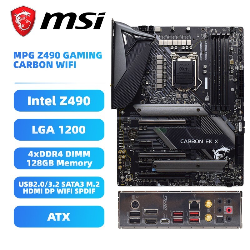 Msi Z490 Carbon Ek X Msi Mpg Z490 Carbon Ek X Atx Lga1200