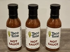 3 PACK - Taco Time Hot Sauce 12oz - Seattle's Legendary Original Taco Time NW