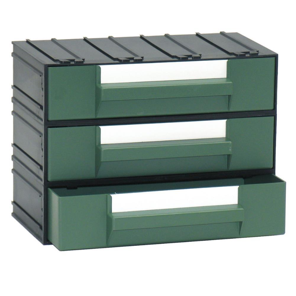 Cassettiera in plastica portaminuteria,3 cassetti, 225 L x 133 P x 169 H mm