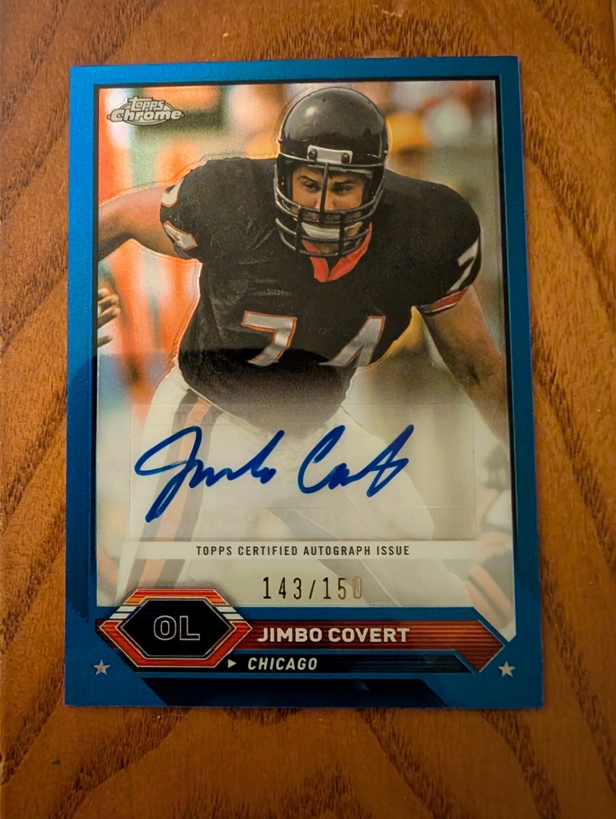2023 Topps Composite chrome blue refractor auto Jimbo Covert  #143/150