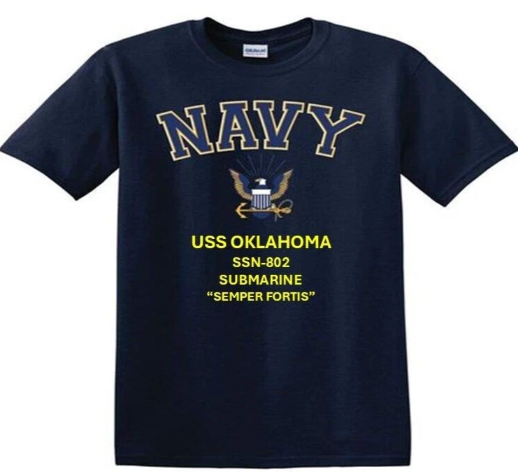 USS OKLAHOMA SSN-802 * SUBMARINE*EAGLE SHIRT*NAVY OFFICIALLY LICENSED - Picture 1 of 1