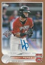 HEDBERT PEREZ 2022 TOPPS PRO DEBUT GOLD AUTOGRAPH  19/50