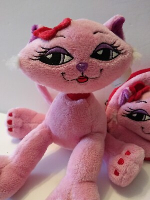 Aurora Kiki Pink Cat  Plush Toy With Change Money Purse NWT