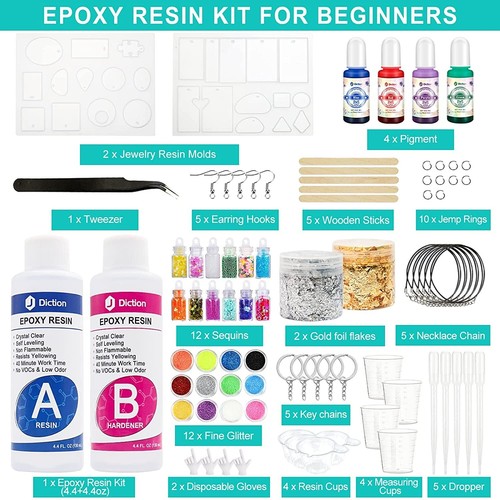 JDiction Epoxy Resin Kit for Beginners - Epoxy Resin Jewelry Making Starter Kit - Picture 6 of 6