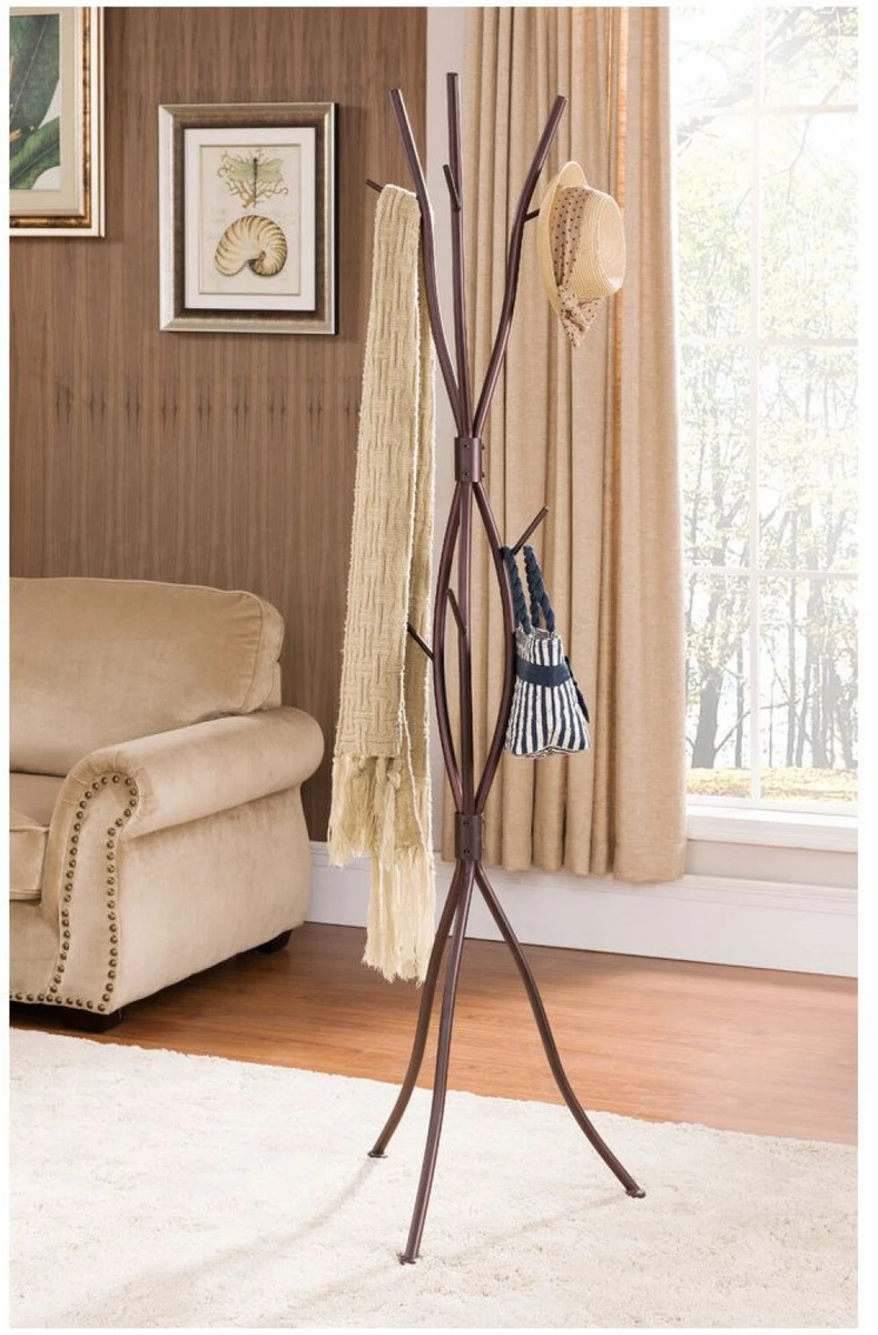 Rustic Twig Branch Coat Tree Hat Rack Stand 13 Hooks Metal