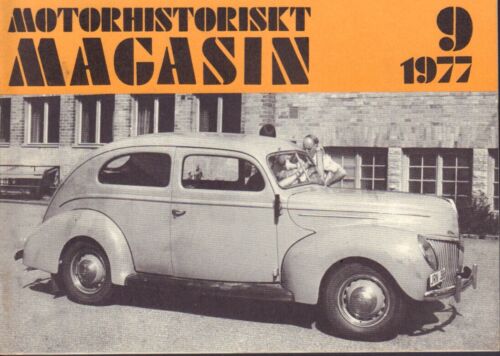 Motorhistoriskt Magasin magazine automobile suédois 9 1977 MHS 040317nonDBE - Photo 1 sur 1