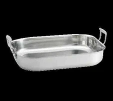 TableCraft CW2032 Stainless Steel 6 qt. Roasting Pan w/ Brushed Finish