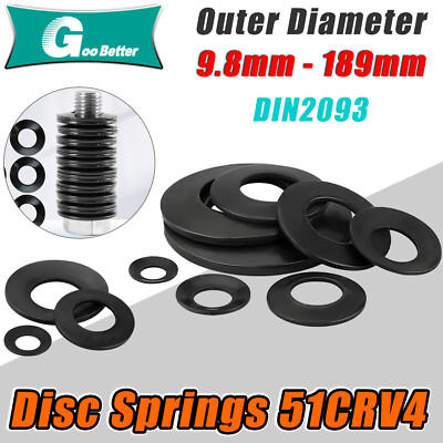 Belleville Spring Compression Washer Disc Springs ID 6.9mm - 189mm Various Sizes