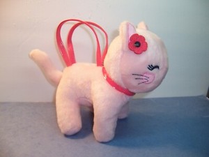 pink stuffed cat