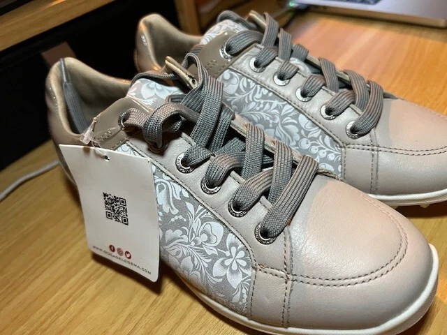 Zapatos de golf para mujer Duca Del Cosma talla 6 NUEVOS grises/beige/florales Foto 3 de 3